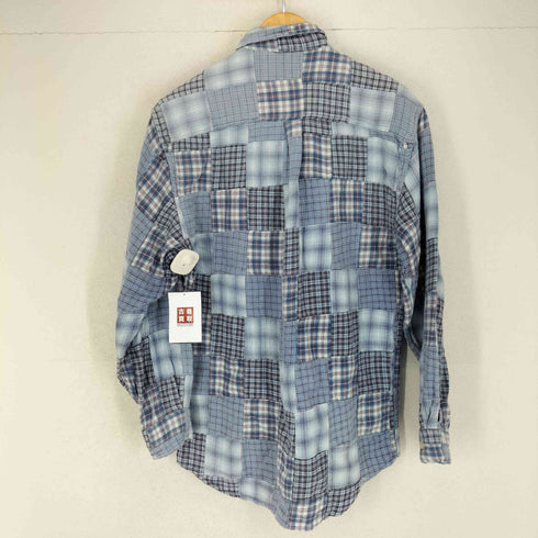 クリーブ CLEVE USA製 パッチワーク ボタンダウン ネルシャツ メンズ JPN:S