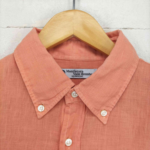 MANIFATTURA VALLE BREMBANA WOVEN IN ITALY リネン ボタンダウン 長袖シャツ メンズ JPN:M