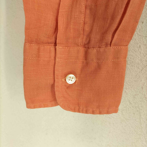 MANIFATTURA VALLE BREMBANA WOVEN IN ITALY リネン ボタンダウン 長袖シャツ メンズ JPN:M