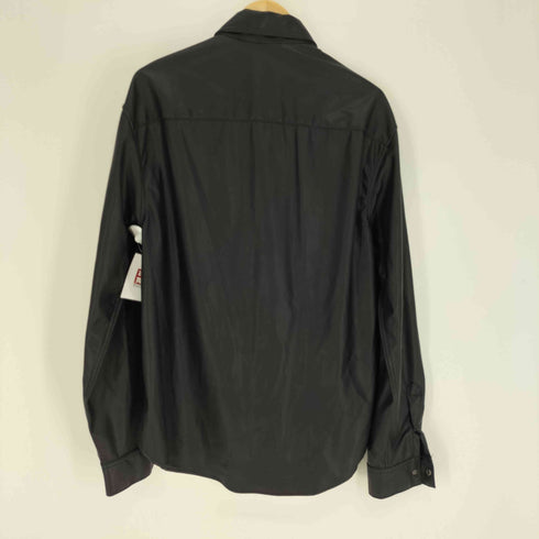 ザラ ZARA FAUX LEATHER OVERSHIRT フェイクレザー オーバー シャツ メンズ import:M