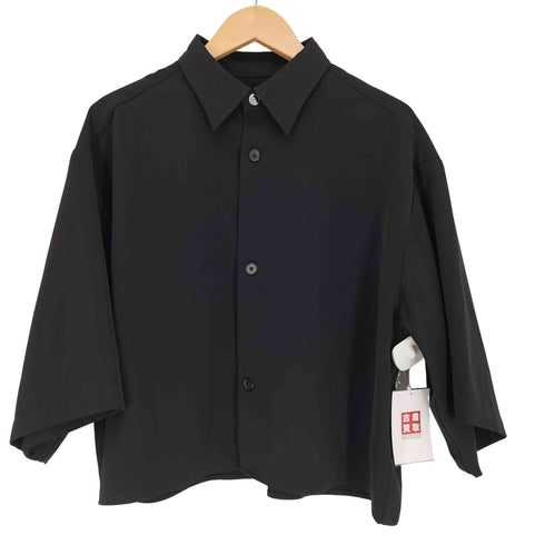ハレ HARE トロミ クロップド S/S ドレープ ポリ シャツ メンズ JPN:M