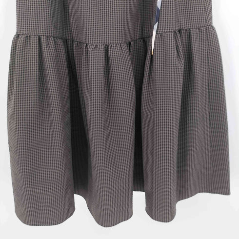 ブルーレーベルクレストブリッジ BLUE LABEL CRESTBRIDGE シアサッカー ティアード チェックスカート レディース 36