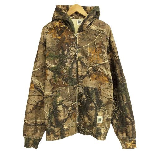 ザブラックアイパッチ THE BLACK EYE PATCH STENCIL LOGO REALTREE THERMAL ZIP HOODIE リアルツリーカモ ジップフーディー メンズ JPN:L