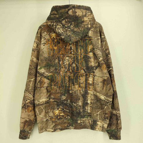 ザブラックアイパッチ THE BLACK EYE PATCH STENCIL LOGO REALTREE THERMAL ZIP HOODIE リアルツリーカモ ジップフーディー メンズ JPN:L