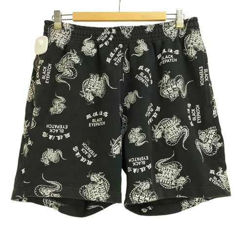 ブラックアイパッチ Black Eye Patch 取扱注意 HWC Dragon Patterned SWEAT Shorts メンズ