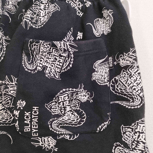 ブラックアイパッチ Black Eye Patch 取扱注意 HWC Dragon Patterned SWEAT Shorts メンズ