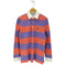 ブルックスブラザーズ BROOKS BROTHERS slim fit ボーダー柄長袖ポロシャツ ラガーシャツ メンズ JPN:XS