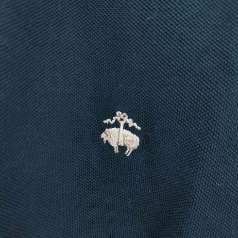 ブルックスブラザーズ BROOKS BROTHERS ロゴ刺繍鹿の子ポロシャツ メンズ JPN:S
