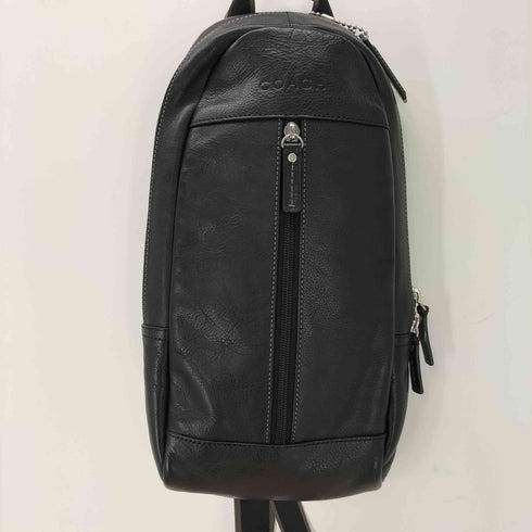 コーチ COACH ヘリテージウェブ レザー スリング ボディバッグ メンズ ONE SIZE