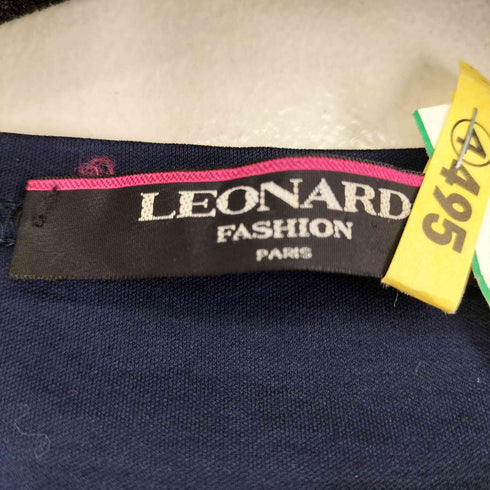 レオナール LEONARD コットン UネックTシャツ レディース L