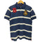 トミーヒルフィガー TOMMY HILFIGER エンブレム ロゴ ワッペン刺繍 ボーダー ポロシャツ メンズ import:M