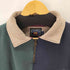 チャップスラルフローレン CHAPS RALPH LAUREN 80-90S フロントロゴ刺繍バイカラーハーフジップスウェット メンズ import:L