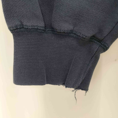 チャップスラルフローレン CHAPS RALPH LAUREN 80-90S フロントロゴ刺繍バイカラーハーフジップスウェット メンズ import:L