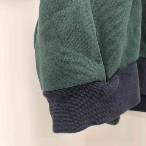 チャップスラルフローレン CHAPS RALPH LAUREN 80-90S フロントロゴ刺繍バイカラーハーフジップスウェット メンズ import:L