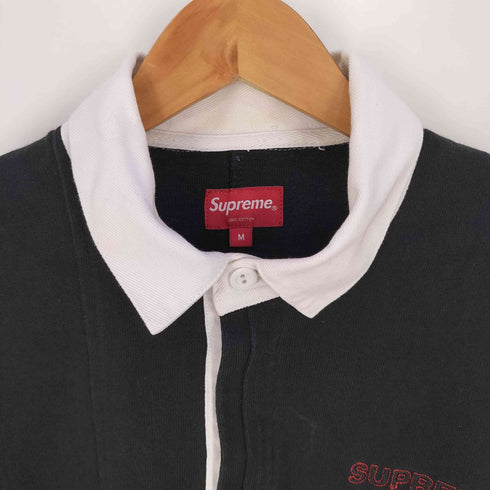 シュプリーム Supreme 7s Rugby Black ラガーシャツ メンズ import:M
