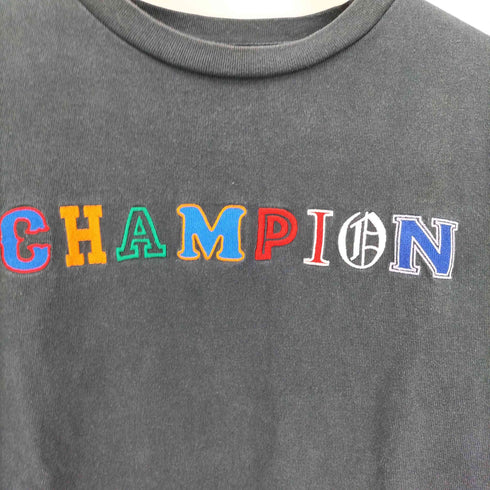 チャンピオン Champion マルチフォント ロゴ 刺繍 ロング スリーブ Tシャツ レディース M