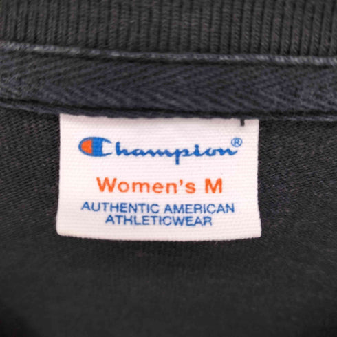チャンピオン Champion マルチフォント ロゴ 刺繍 ロング スリーブ Tシャツ レディース M