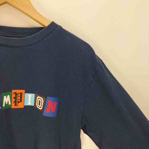チャンピオン Champion マルチ フォント ロゴ プリント ロング スリーブ Tシャツ メンズ S