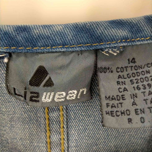 LIZ WEAR 金ボタン ノーカラーデニムジャケット メンズ 14