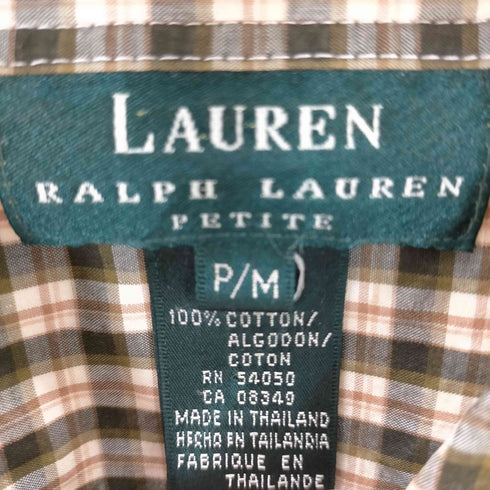 ローレンラルフローレン LAUREN RALPH LAUREN コットンチェックシャツ レディース P/M