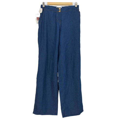 ザラ ZARA DENIM EFFECT WIDE LEG PANTS デニムエフェクト ワイドパンツ レディース import:S