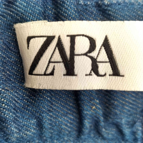 ザラ ZARA DENIM EFFECT WIDE LEG PANTS デニムエフェクト ワイドパンツ レディース import:S
