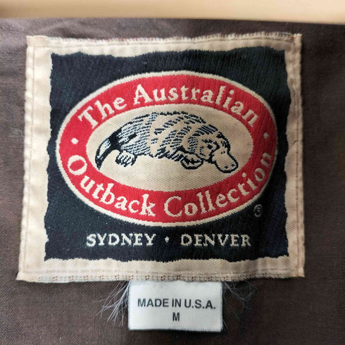 The Australian Outback Collection USA製 裏地プリント オイルドコート メンズ M