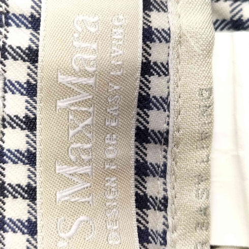エスマックスマーラ S Max Mara ギンガムチェック センタープレス パンツ レディース 36