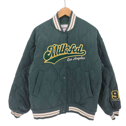 ミルクフェド MILKFED. LOGO PATCH QUILTED JACKET ロゴパッチ キルテッド ジャケット レディース JPN:M