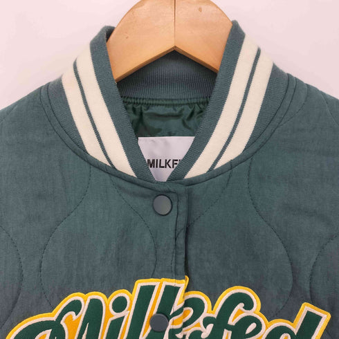 ミルクフェド MILKFED. LOGO PATCH QUILTED JACKET ロゴパッチ キルテッド ジャケット レディース JPN:M