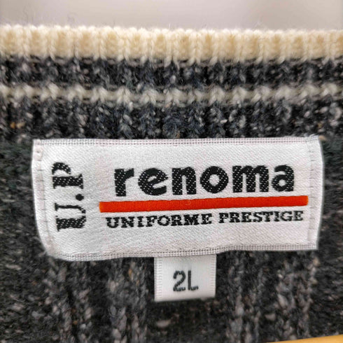 ユーピーレノマ U.P renoma ウールシルク混 クルーネックニット メンズ 2L