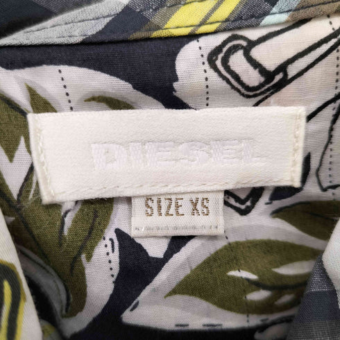 ディーゼル DIESEL ボタニカル柄 SSシャツ レディース XS