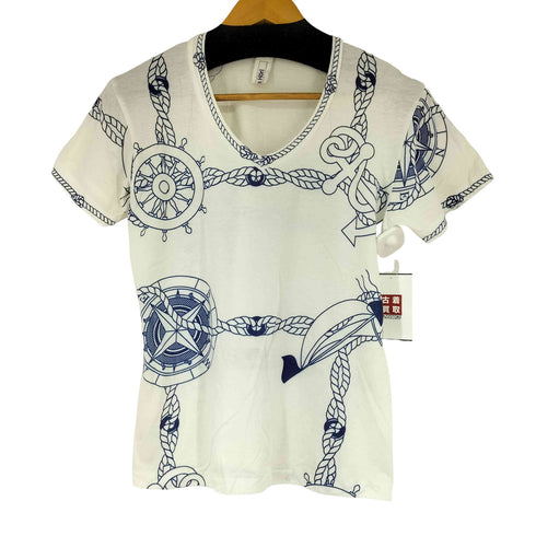 エドウィナホール Edwina Horl ロープデザイン VネックTシャツ レディース S