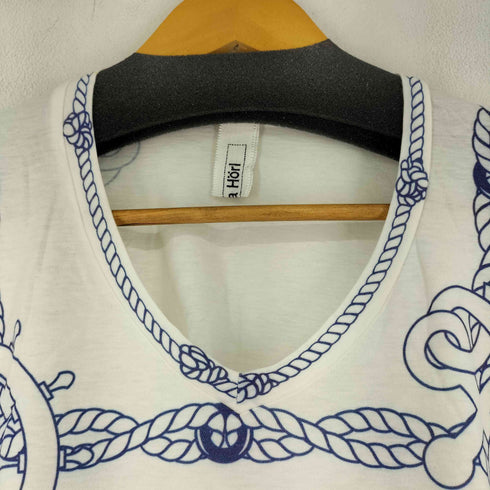 エドウィナホール Edwina Horl ロープデザイン VネックTシャツ レディース S