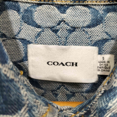 コーチ COACH オール オーバー シグネチャー デニム シャツ メンズ import:S