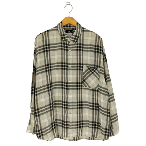 ハレ HARE レーヨンリヨセル チェック ビッグシルエットシャツ メンズ JPN:S