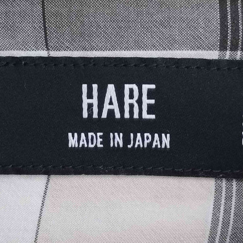ハレ HARE レーヨンリヨセル チェック ビッグシルエットシャツ メンズ JPN:S