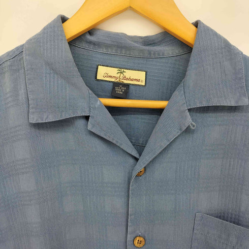 トミーバハマ Tommy Bahama 90s シルク100 チェック オープンカラーシャツ メンズ import:M