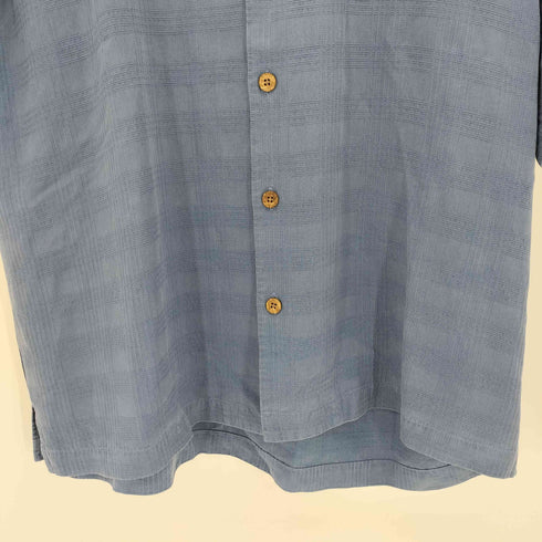 トミーバハマ Tommy Bahama 90s シルク100 チェック オープンカラーシャツ メンズ import:M