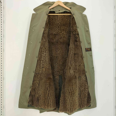 エンバ EMBA シベットキャット リアルファー ライナー付属 玉虫 ステンカラーコート メンズ LL