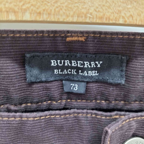 バーバリーブラックレーベル BURBERRY BLACK LABEL バックワンポイント刺繍 ストレートパンツ メンズ 73