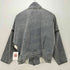 ゲス GUESS 90S 裏地ペンキロゴ スタンドカラー 袖ジップデザイン デニムジャケット メンズ import:M