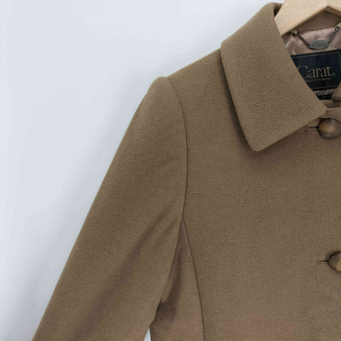 カラット Carat CASHMERE カシミヤ ウール コート レディース S