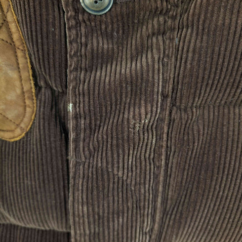 ポロバイラルフローレン Polo by RALPH LAUREN 裏地チェック ダブルジップ ハンティング コーデュロイ ダウンベスト メンズ import:M