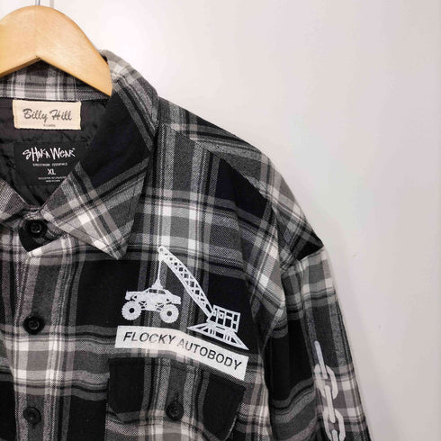 BILLY HILL SHAKA WEAR Flannel Shirt Jacket 裏地キルティング チェック フランネル シャツ ジャケット メンズ JPN:XL