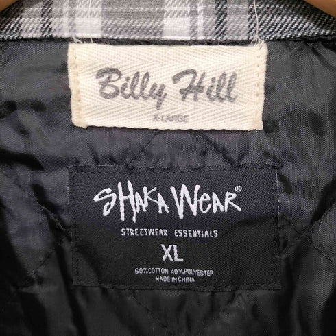 BILLY HILL SHAKA WEAR Flannel Shirt Jacket 裏地キルティング チェック フランネル シャツ ジャケット メンズ JPN:XL