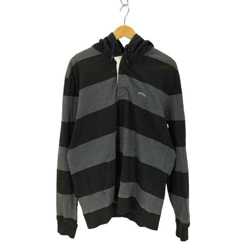 ノア NOAH NYC HOODED STRIPED RUGBY SHIRT フード付きラガーシャツ メンズ JPN:L