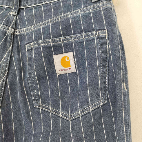 カーハート Carhartt ORLEAN PANT ヒッコリーストライプ テーパード ワイドデニムパンツ メンズ 28
