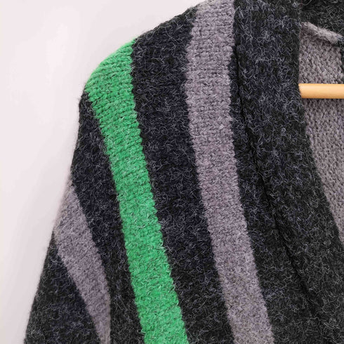 SHAGGY KNIT STRIPE CARDIGAN シャギーニット ストライプカーディガン メンズ JPN:L