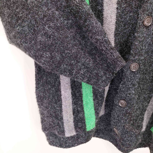 SHAGGY KNIT STRIPE CARDIGAN シャギーニット ストライプカーディガン メンズ JPN:L